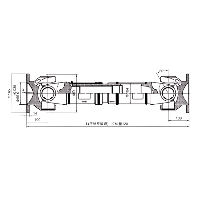 Drive shaft assembly of 0082 type
